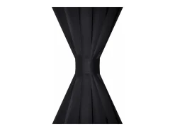 2 cortinas negras oscuras con jaretas, blackout 135 x 245 cm ES866848