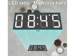 AICA espejo 100 x 60 cm,rectangular,con función antivaho,Bluetooth，lupa 3x,reloj led, espejo con luz de 3 colores,brillo ajustable,función de memoria agapada