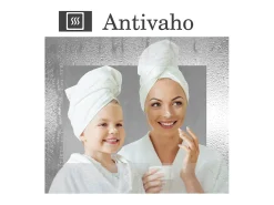 AICA Espejo de baño con luz LED,70 x 50 cm,luz led+ antivaho+ brillo ajustable+ función de memoria agapada