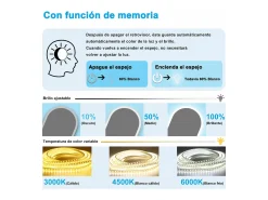 Aica Espejo de baño LED 450 x 750 mm, ovalado, antivaho, luminosidad regulable