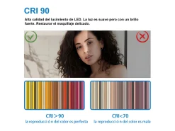 Aica Espejo de baño LED 160×80cm,Bluetooth,Antivaho