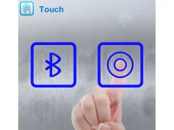 Aica Espejo de baño LED 80×60cm,Bluetooth,Regulación continua,Antivaho