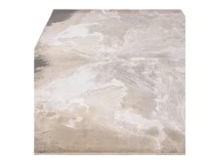Alfombra abstracta - 160x230cm - beige, gris, plata - Aurora Etch