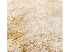 Alfombra abstracta - 160x230cm - oro, crema - Kuza Border