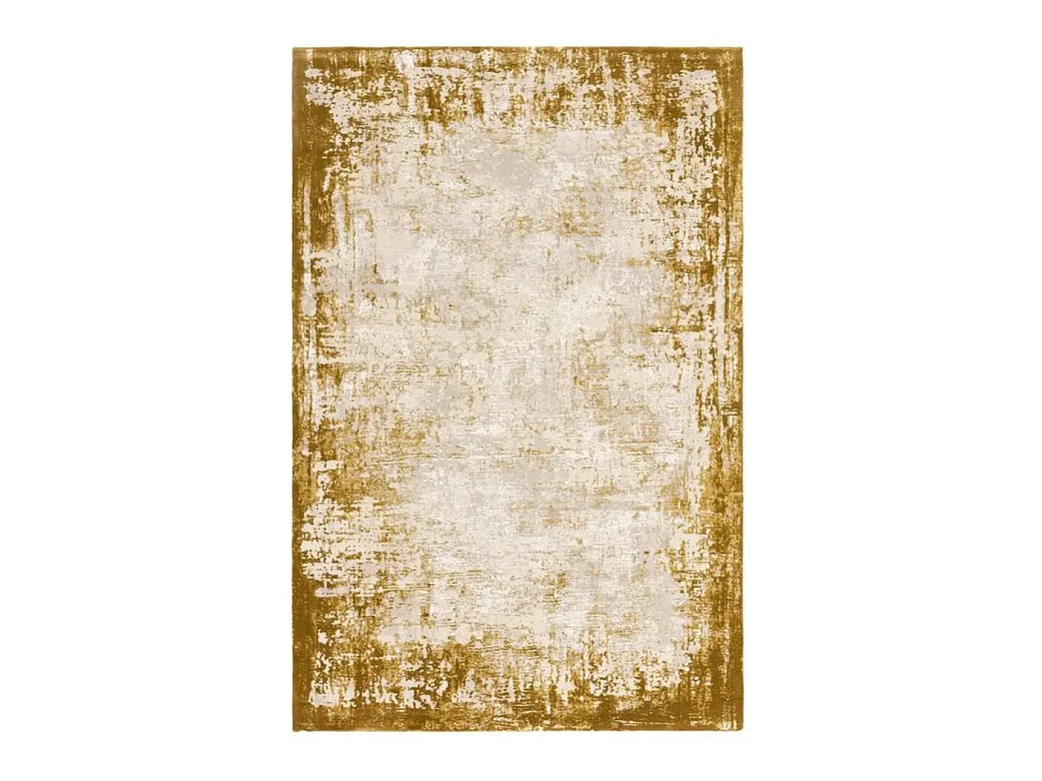 Alfombra abstracta - 160x230cm - oro, crema - Kuza Border