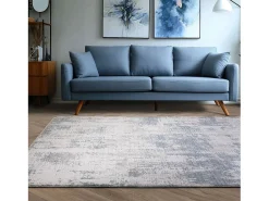 Alfombra abstracta - 160x240cm - azul, crema - Seville Zafra
