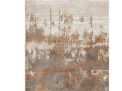 Alfombra abstracta - 200x290cm - dorado, marrón, beige - Aurora Dune