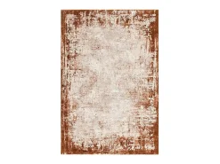 Alfombra abstracta - 160x230cm - naranja, crema - Kuza Border