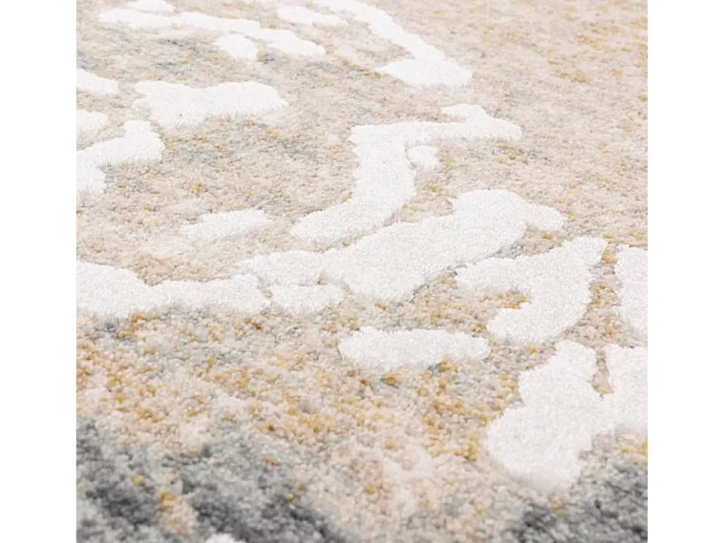 Alfombra abstracta - 120x180cm - gris, crema, oro - Seville Oro