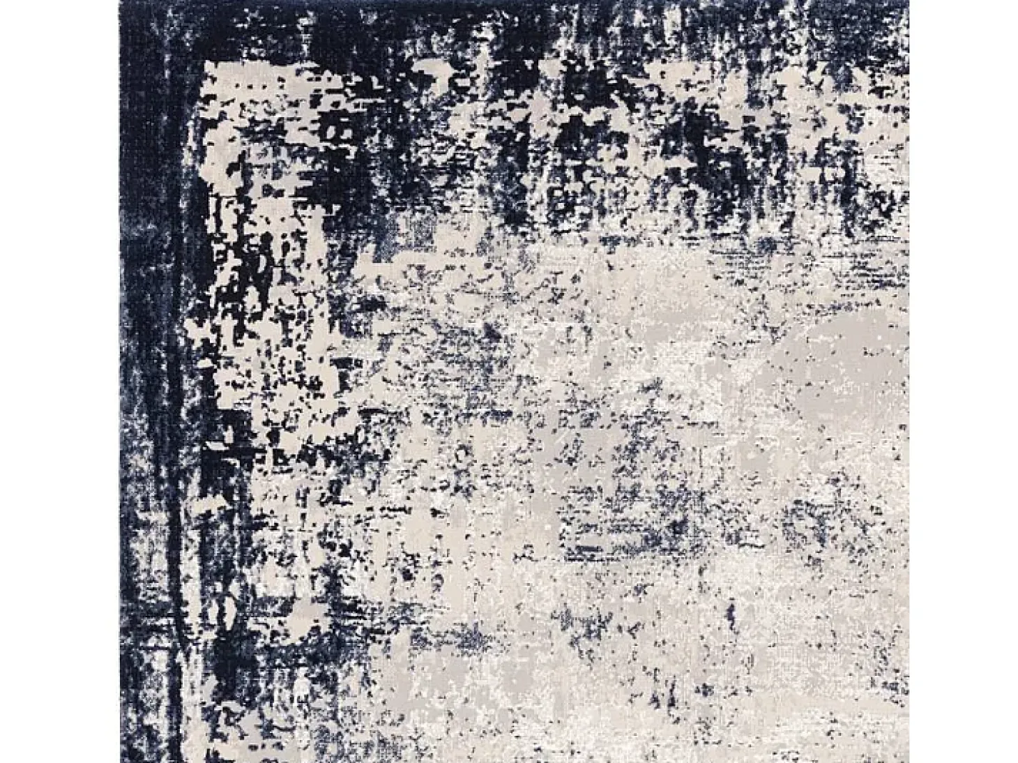Alfombra abstracta - 160x230cm - azul marino, crema - Kuza Border