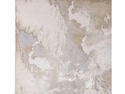 Alfombra abstracta - 120x170cm - beige, gris, plata - Aurora Etch