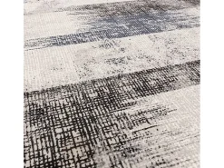 Alfombra abstracta - 160x230cm - azul marino, crema, negro - Kuza Lines