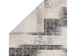 Alfombra abstracta - 160x230cm - azul marino, crema, negro - Kuza Lines