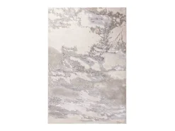 Alfombra abstracta - 160x230cm - plata, crema, gris - Aurora Cloud