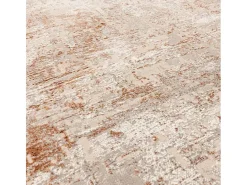 Alfombra abstracta - 200x290cm - naranja, crema - Kuza Border