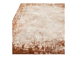 Alfombra abstracta - 200x290cm - naranja, crema - Kuza Border