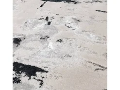 Alfombra abstracta - 200x290cm - plata, crema, blanco, gris - Aurora Glacier
