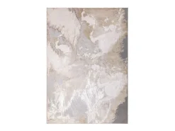 Alfombra abstracta - 200x290cm - beige, gris, plata - Aurora Etch