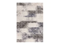 Alfombra abstracta - 120x170cm - azul marino, crema, negro - Kuza Lines