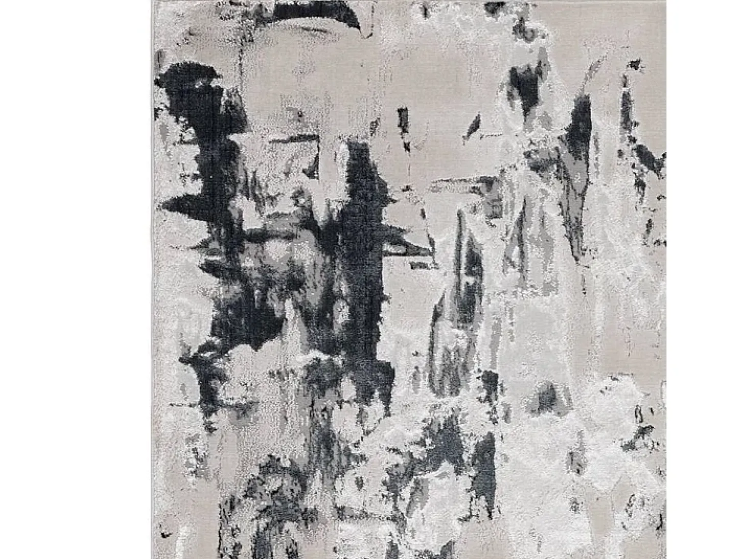 Alfombra abstracta - 120x170cm - plata, crema, blanco, gris - Aurora Glacier