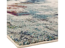 Alfombra abstracta multicolor - 200x290cm - amarillo, azul, crema, burdeos - Nova Abstract