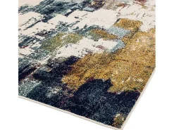 Alfombra abstracta multicolor - 200x290cm - amarillo, azul, crema, burdeos - Nova Abstract