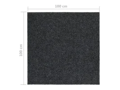 Alfombra antracita de 100x100 cm