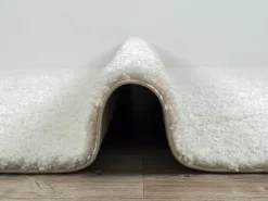 Alfombra Bahar Shaggy patrón rombos, crema, 160 x 230 cm