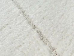 Alfombra Bahar Shaggy patrón triángulos, crema, 140 x 200 cm