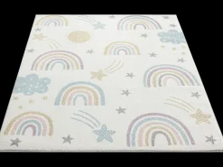 Alfombra Beat Kids Moderna Suave Infantil - Crema - 160x220 cm