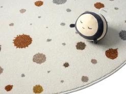 Alfombra Beat Kids Moderna Bebé Niña Niño - Crema - 160 cm Redonda