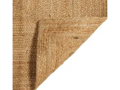 Alfombra beige 240 x 240 cm Yute