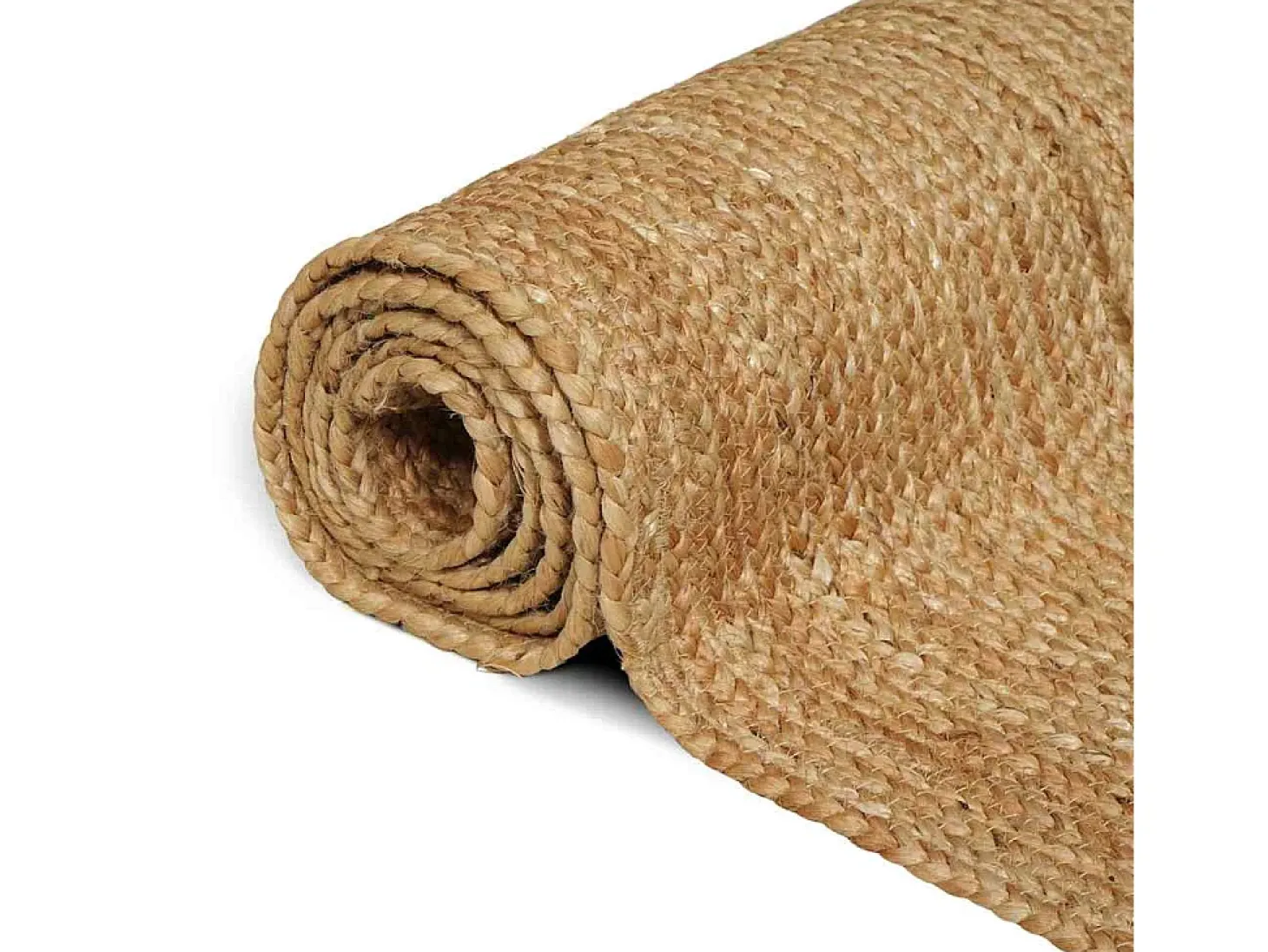 Alfombra beige 120 x 120 cm Yute