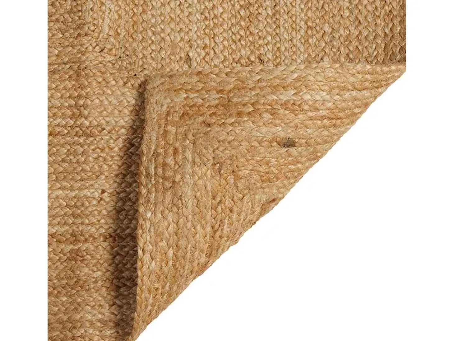 Alfombra beige 120 x 120 cm Yute
