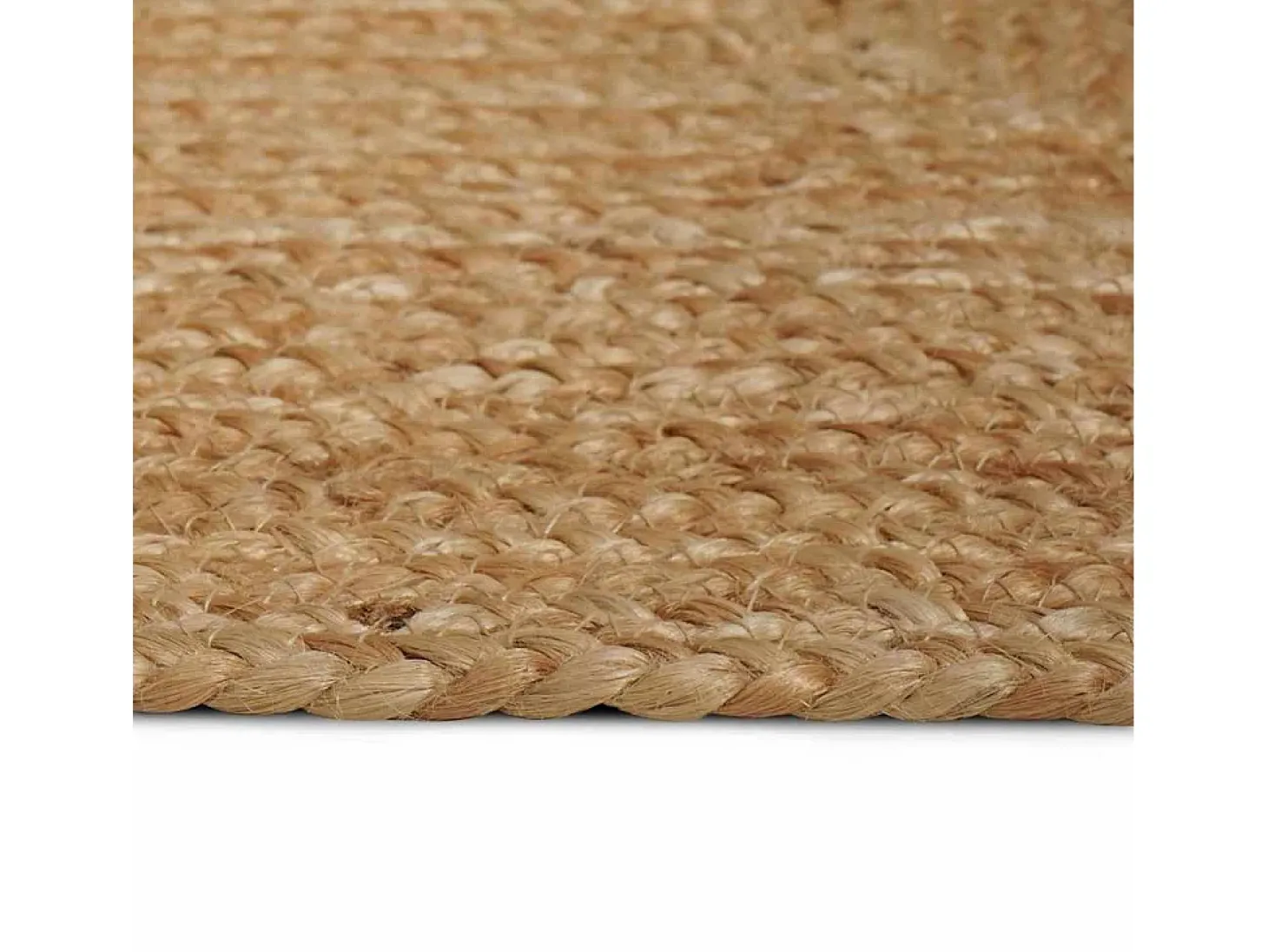 Alfombra beige 120 x 120 cm Yute