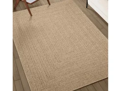 Alfombra beige ZIZUR 160x230 cm efecto yute para interior y exterior