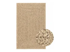 Alfombra beige ZIZUR 160x230 cm efecto yute para interior y exterior