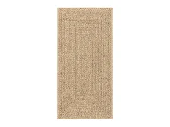 Alfombra beige ZIZUR 60x110 cm efecto yute interior exterior