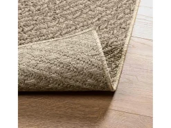 Alfombra beige ZIZUR 240x240 cm efecto yute para interior y exterior