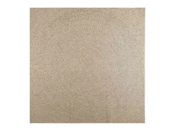 Alfombra beige ZIZUR 240x240 cm efecto yute para interior y exterior