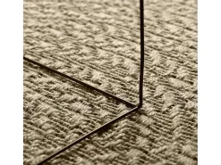 Alfombra beige ZIZUR 240x240 cm efecto yute para interior y exterior