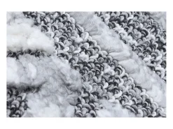 Alfombra bereber con relieve blanco y gris 160 × 230 cm ERGA
