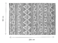 Alfombra bereber con relieve blanco y gris 160 × 230 cm ERGA