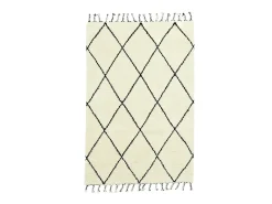 Alfombra bereber Marmoucha tejida a mano 170x240 cm Negro/Blanco Marmoucha