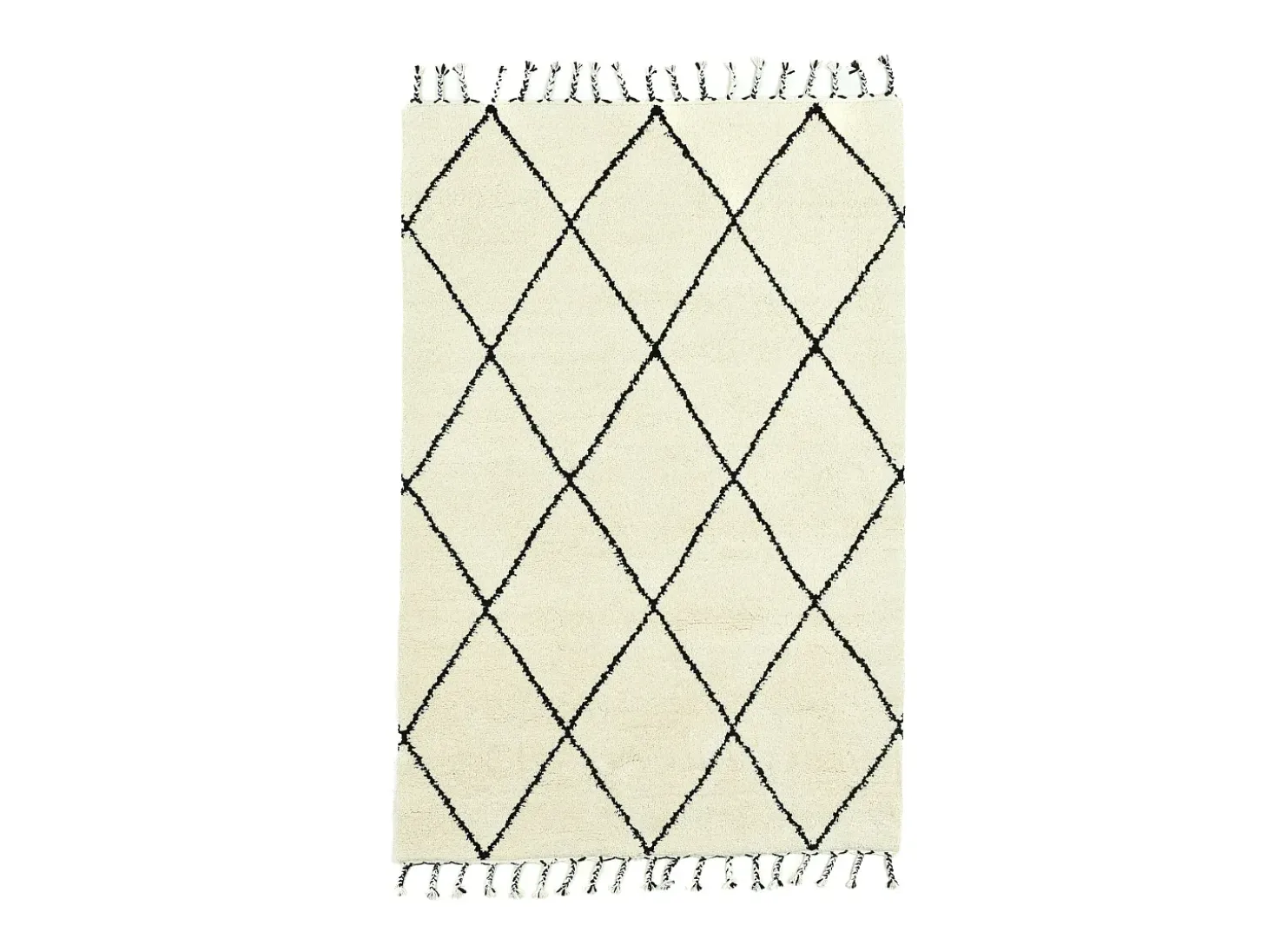 Alfombra bereber Marmoucha tejida a mano 250x300 cm Negro/Blanco Marmoucha
