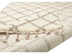 Alfombra bereber Marmoucha tejida a mano 90x160 cm Negro/Blanco Marmoucha