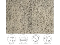 Alfombra bereber tejida a mano con lana 250x300 cm Arena Taza Royal