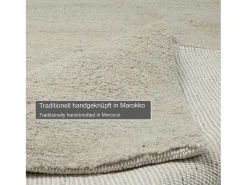 Alfombra bereber tejida a mano con lana 90x160 cm Arena Hadj