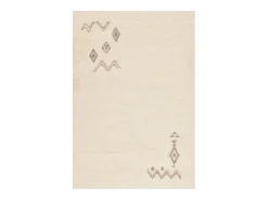 Alfombra bereber tejida a mano con lana 140x200 cm Blanco Hadj