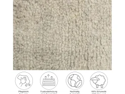 Alfombra bereber tejida a mano con lana 60x120 cm Arena Hadj